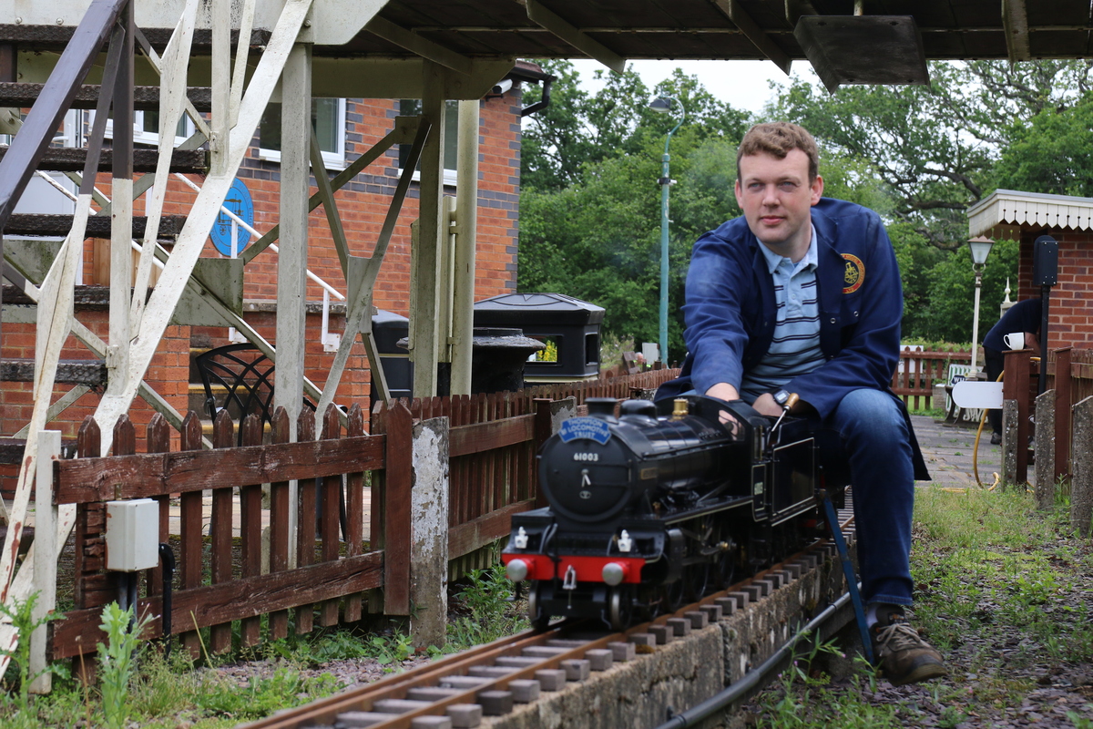 Stephen at the regulator of 5" B1 Gazelle